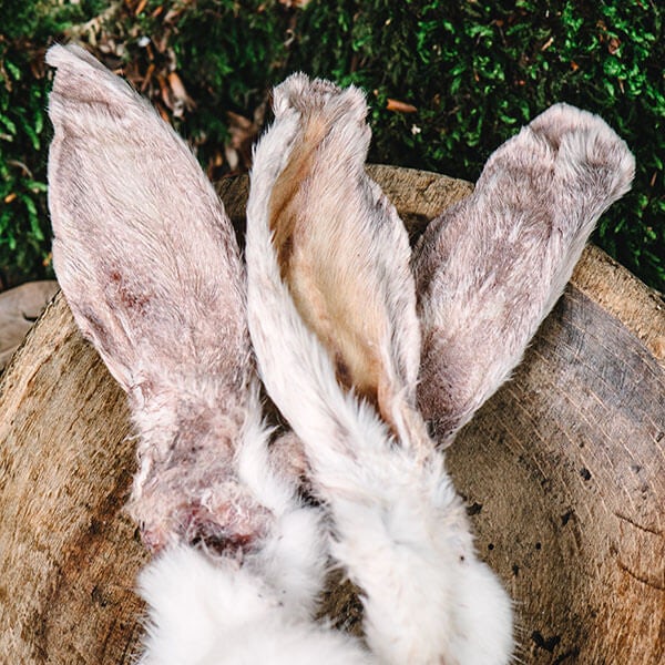 Rabbit Ears with Hair â‹† Bella & Duke Raw Food