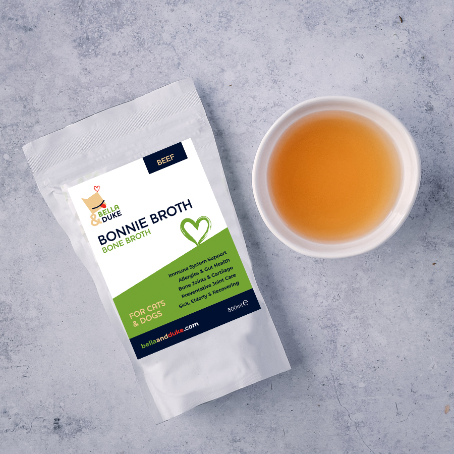 Beef Bone Broth for Dogs Cat Food Bella and Duke